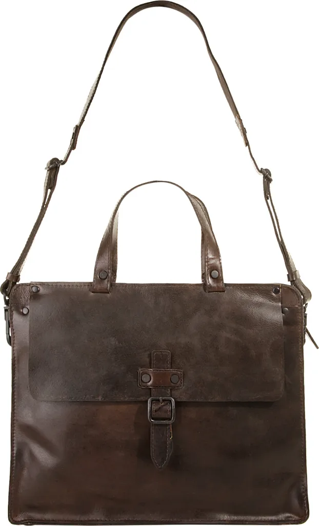 Mallette Cuir Double Compartiment Aberdeen Brown Marron Foncé de Qualité - 12
