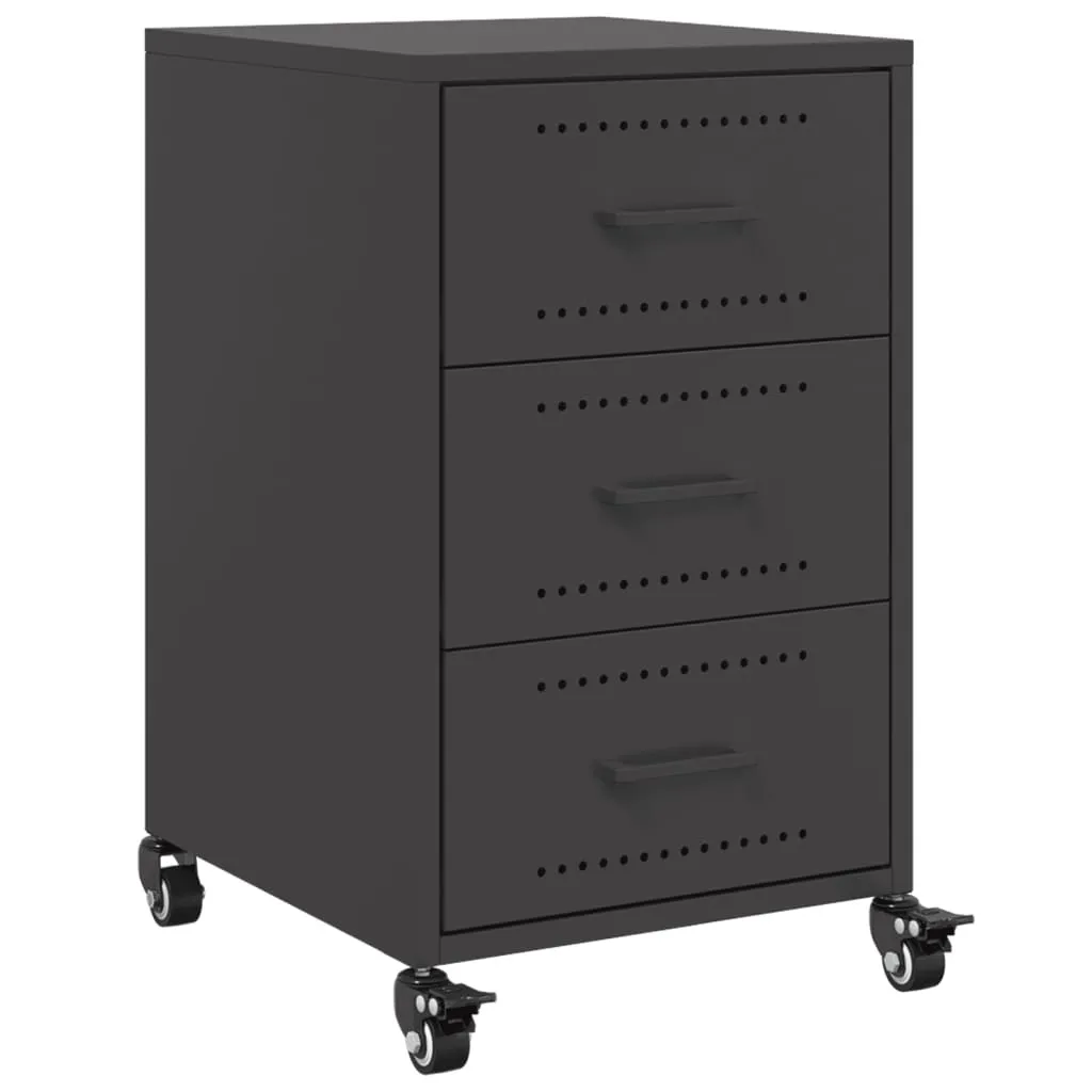 Petite table de nuit noire 36x39x59 cm pour optimiser l'espace chambre