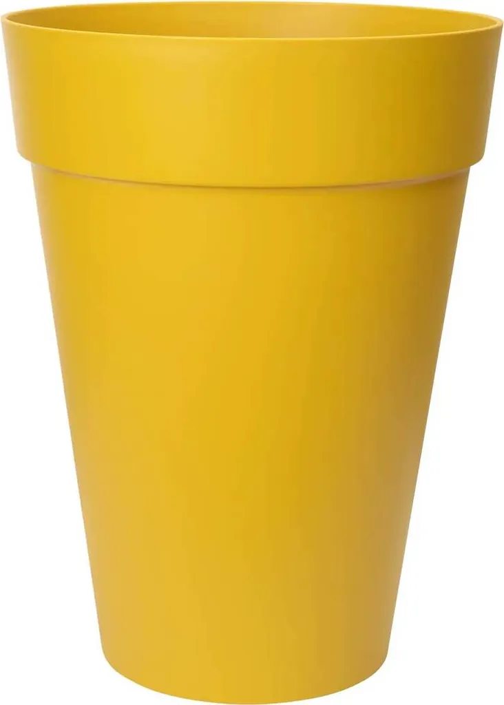 Jardinière design elho Loft ocre jaune Ø 34 cm résistante aux UV et gel