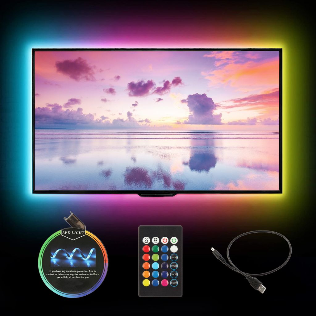 LED TV Hintergrundbeleuchtung USB LED Beleuchtung RGB Strip für Fernseher PC 