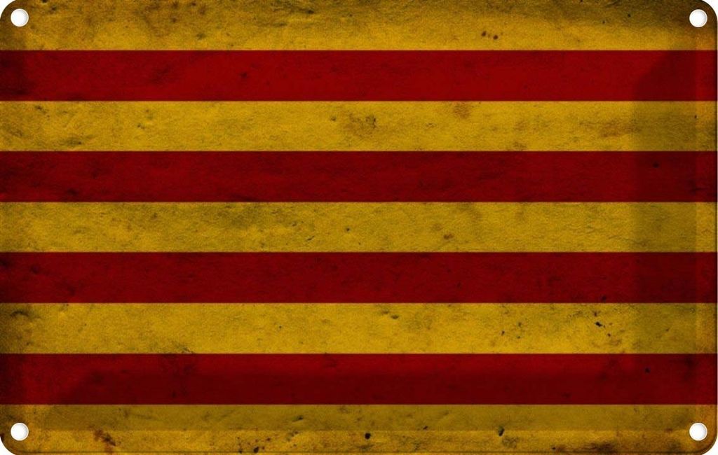 vianmo Blechschild 20x30 cm Seneyera Fahne Ctalan Flagge Produktbild 