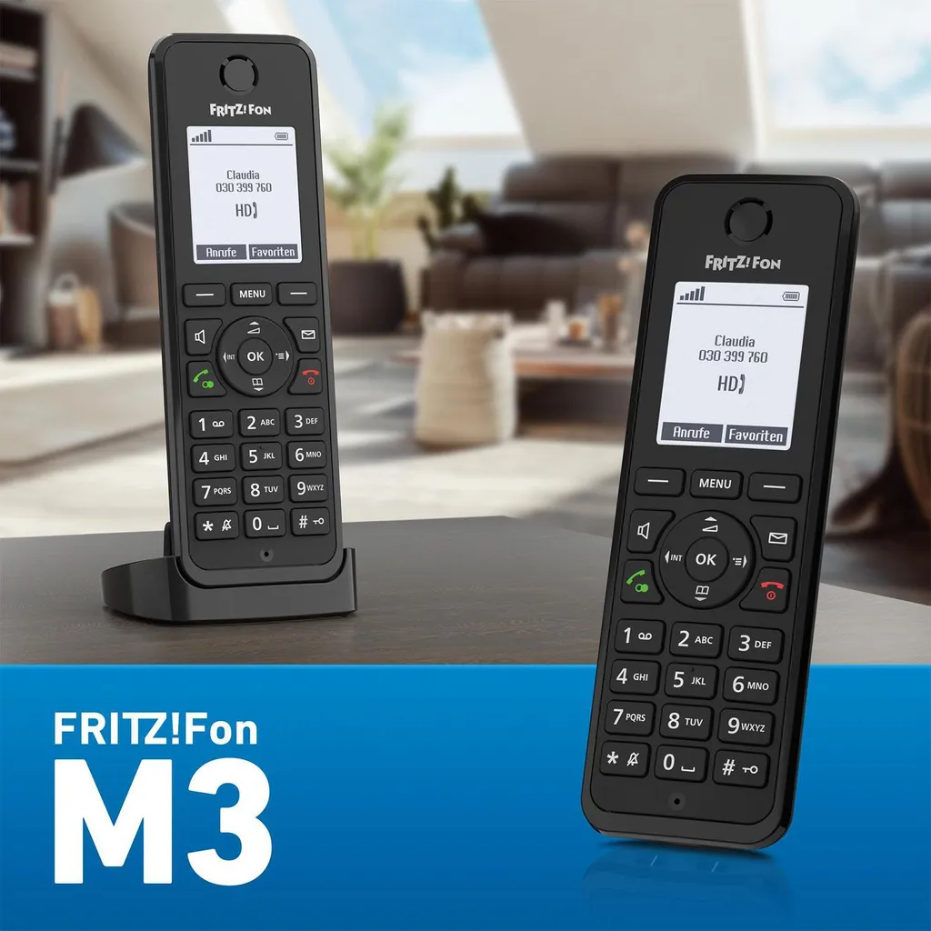 FRITZ!Fon M3 Téléphone DECT : fini les grésillements avec le son HD clair