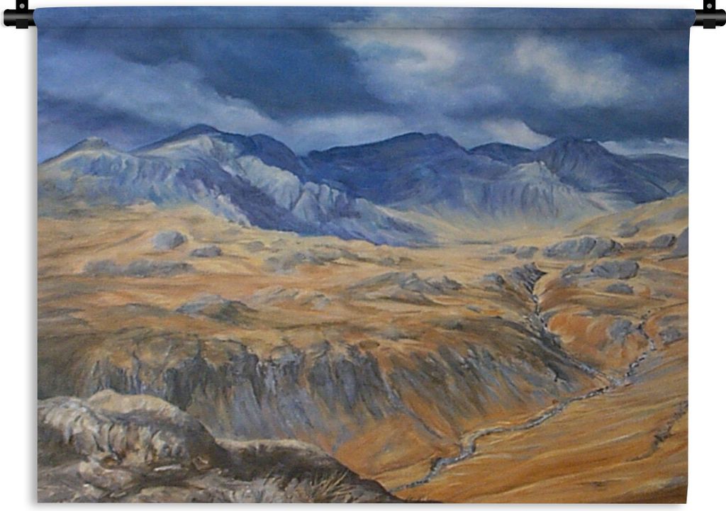 MuchoWow Wandteppich Wandbehang Öl des englischen Lake District 150x112 cm Tapisserie Dekoration Wandtuch - Wanddecke - Wandteppiche