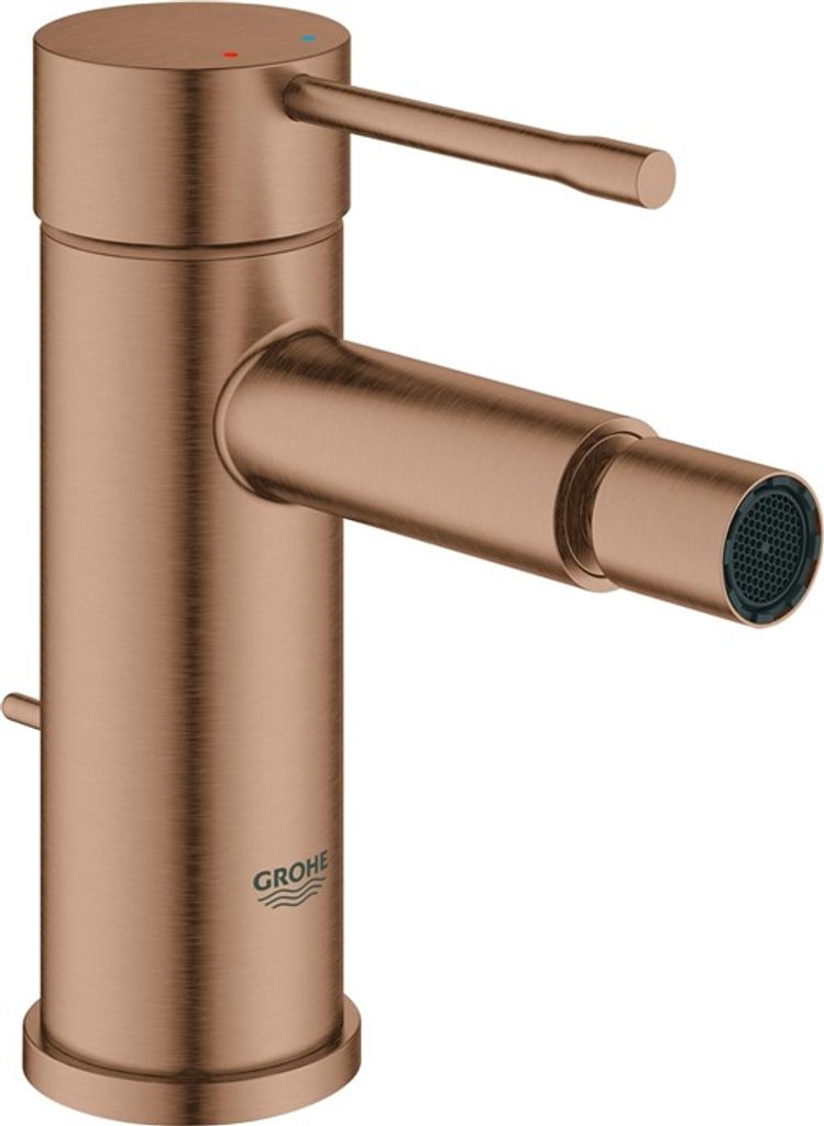 Grohe Einhand-Bidetbatterie ESSENCE Zugstangen-Ablaufgarnitur Warm Sunset gebürstet