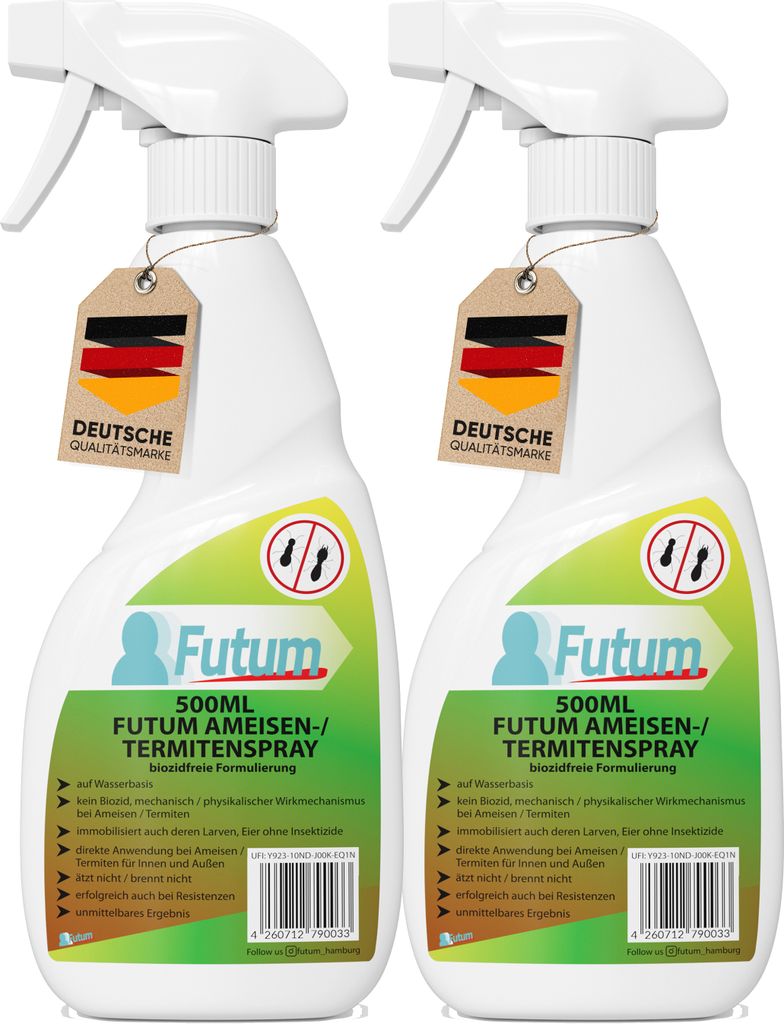 FUTUM 2x500ml Ameisenspray | Biozdfreies Ameisenmittel | Produktbild 