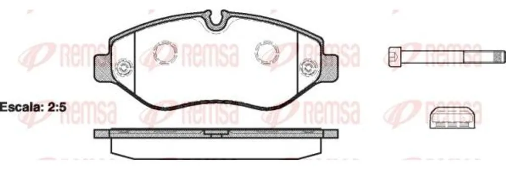 Plaquettes de Frein Haute Performance REMSA 1245.00 Compatible OE 0044206720