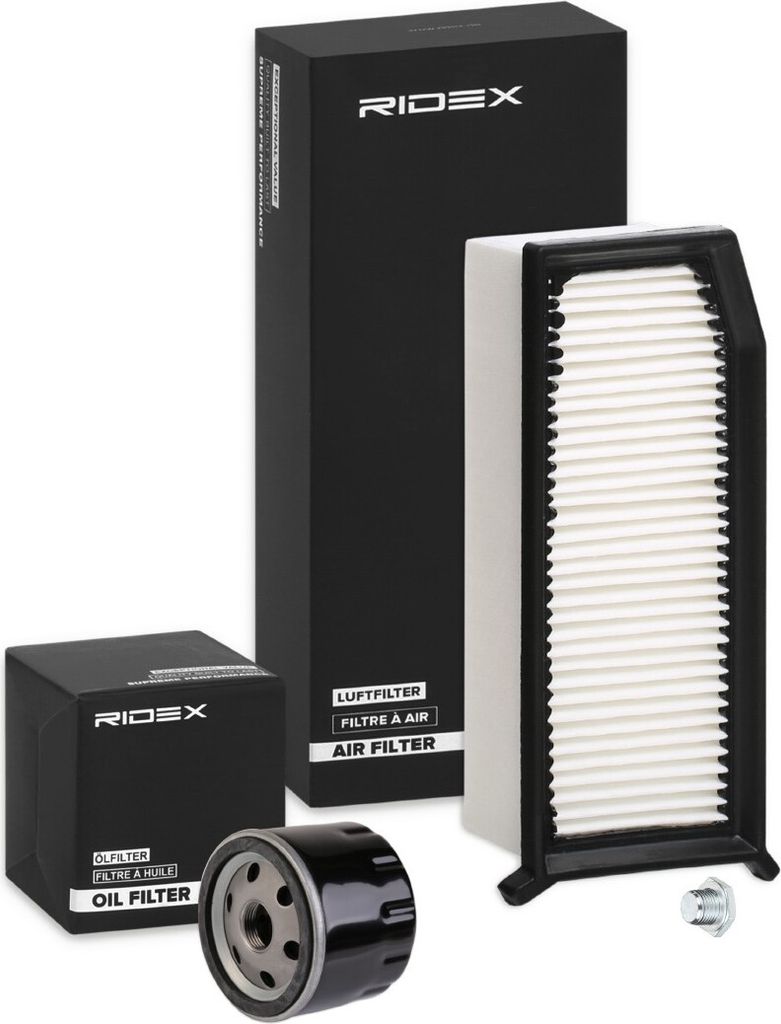 RIDEX Filterset Inspektionspaket Filtersatz für RENAULT Clio III Schrägheck (BR0/1, CR0/1) MEGANE III Grandtour (KZ0/1) Clio IV Schrägheck (BH) ...