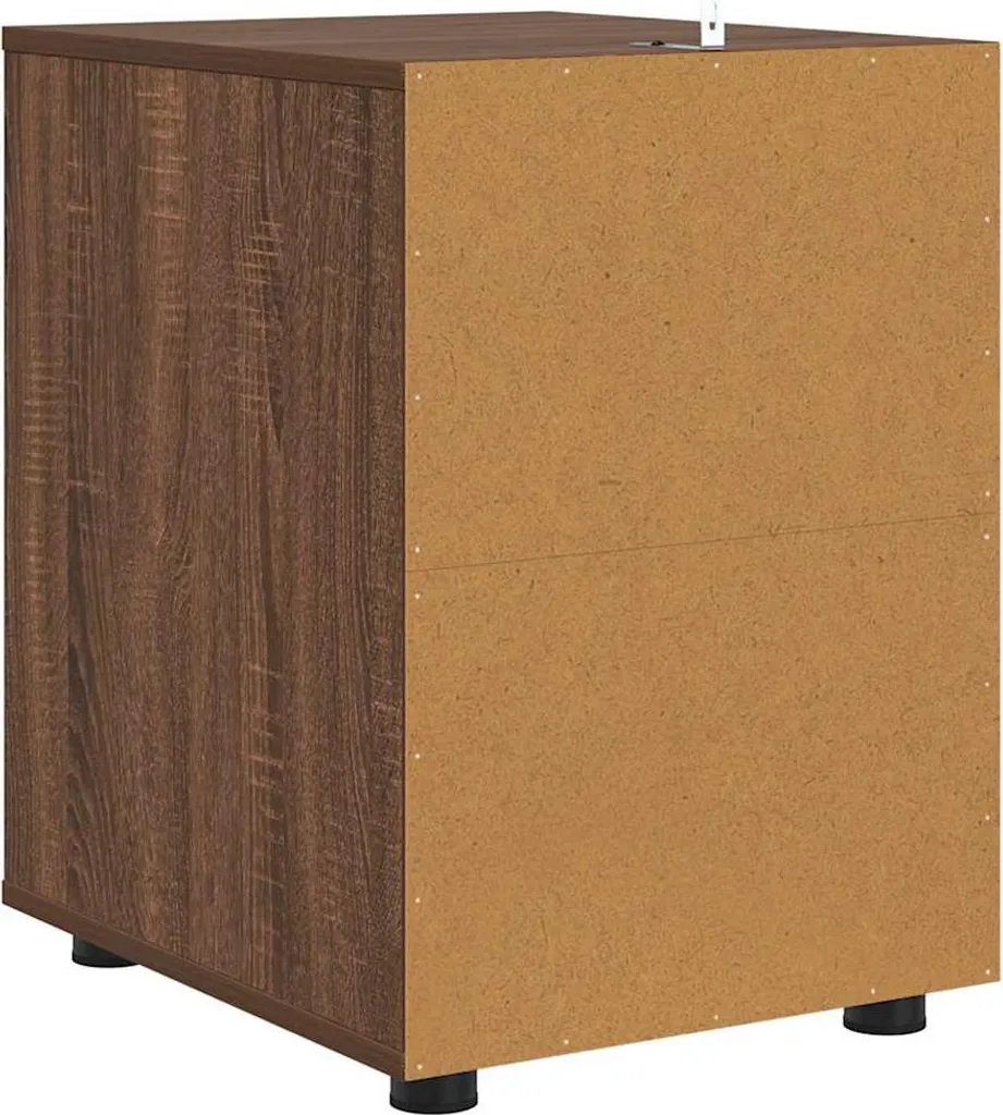 Mobiletto Ufficio Rovere Marrone 40x48x57 cm - Robusto e Pratico