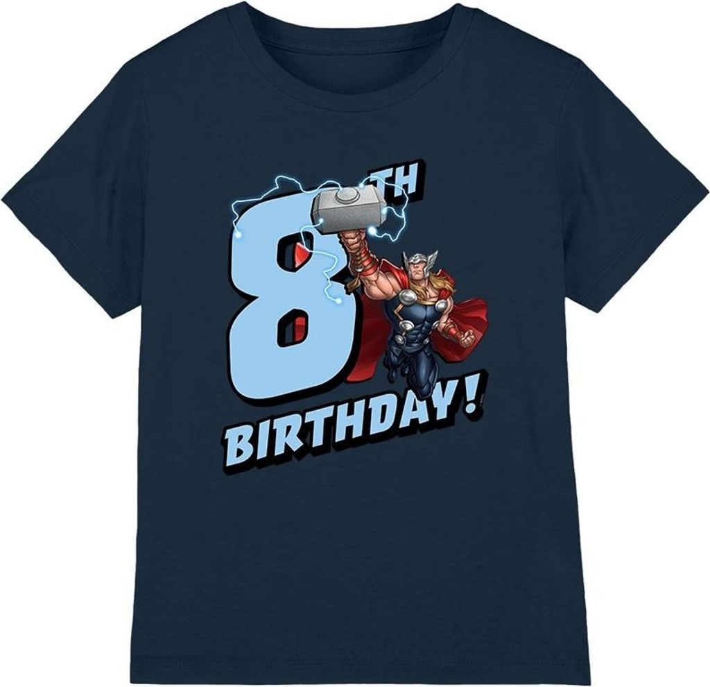 Thor - T-Shirt für Kinder - 8 Geburtstag TV4192 (152-158) (Marineblau)