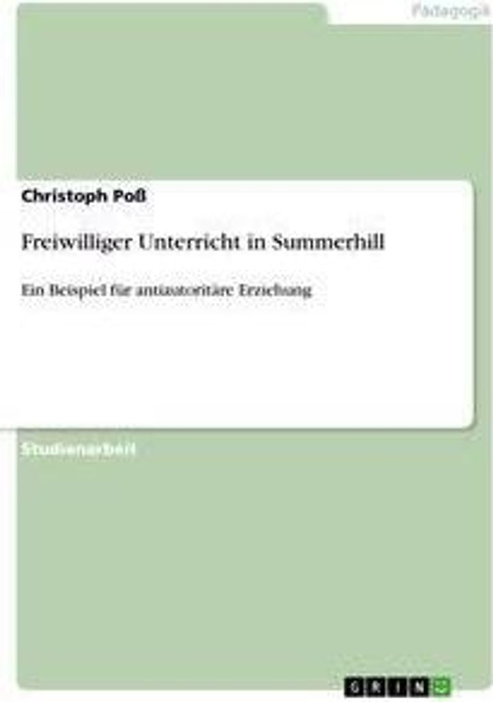 Freiwilliger Unterricht in Summerhill