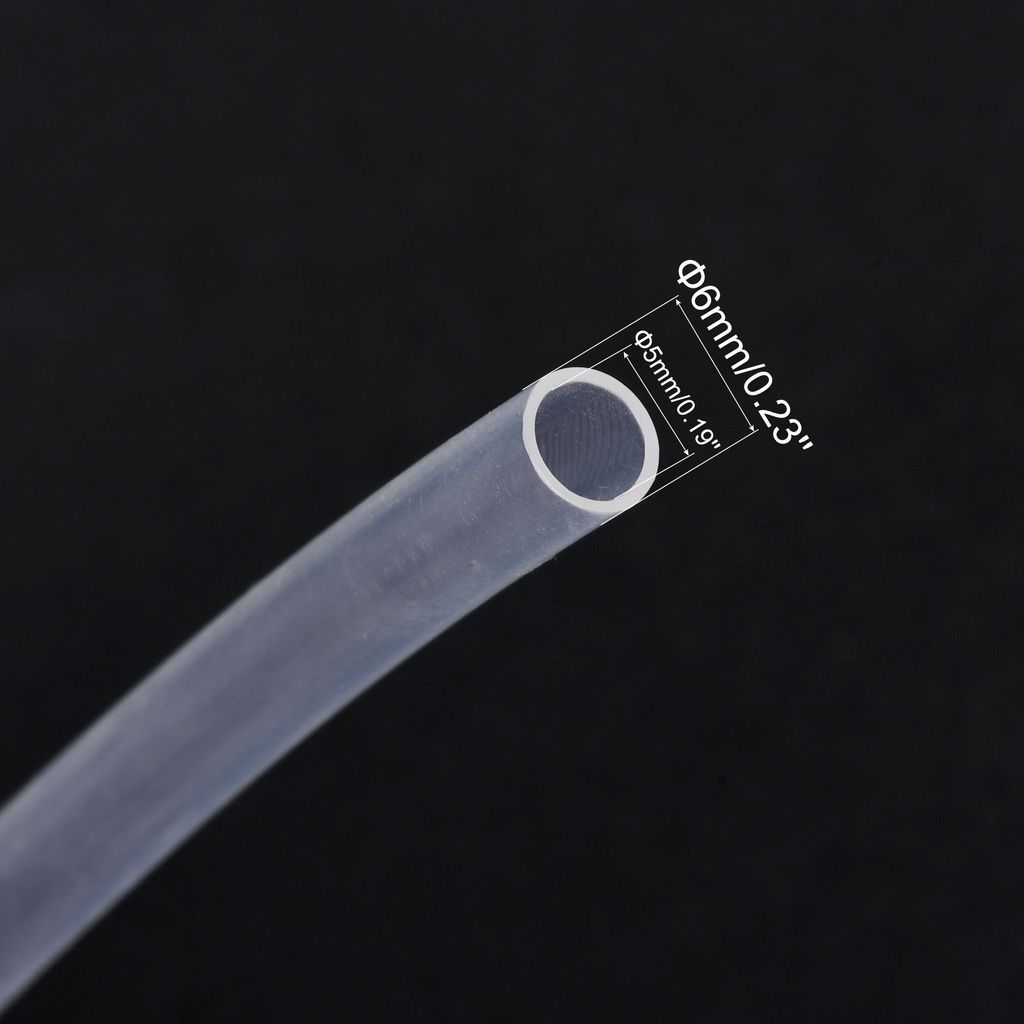 PTFE-Schlauchschlauch Hochtemperatur Multifunktionale Isolierung 5 mm Innen Dmr x 6 mm Au?en Dmr x 4,92 Fu? Transparent