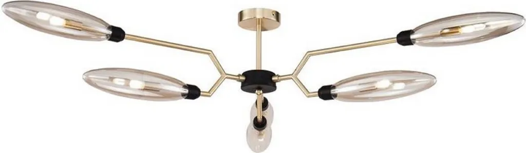 Plafonnier de Luxe pour Éclairage de Grand Salon - Design Or et Noir
