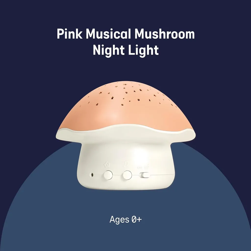 Veilleuse Champignon Étoilé Multicolore LED avec Arrêt Automatique