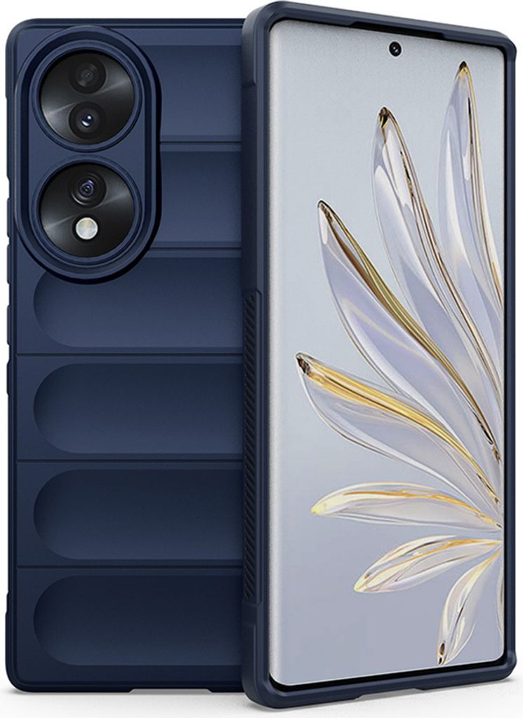 Honor 70 Hülle, Weich TPU Silikon Stossfest Anti-rutsch Schutzhülle für Honor 70 Dunkelblau