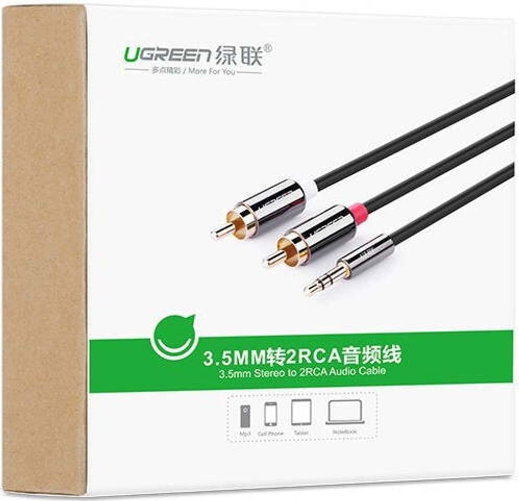 Ugreen AV116 Audio Kabel 3,5 mm Klinke auf 2RCA, 2m, Produktbild 12