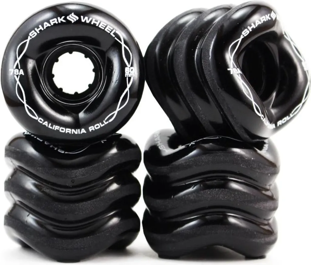 Roues Skateboard Shark Wheel California Roll 60mm - Anti Blocage Noir