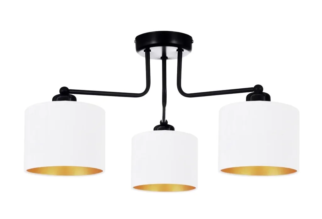 Lampada Soffitto Velluto Bianco N230-E3-W | Atmosfera Vintage Chic