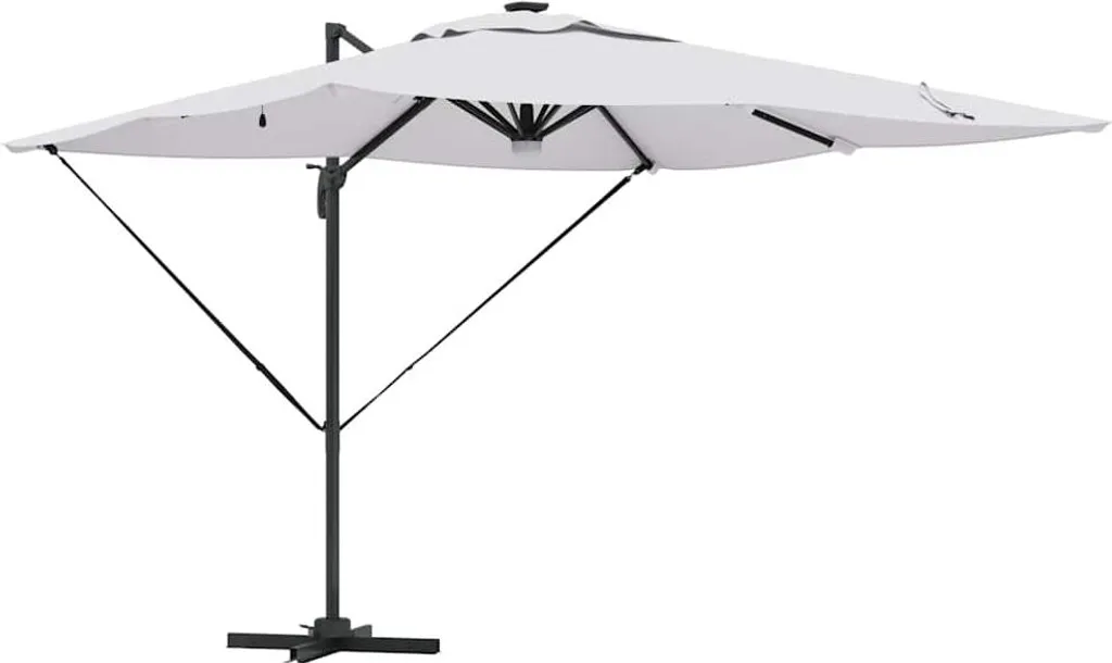 Parasol déporté Roma beige anti-UV : finissez-en avec la chaleur forte