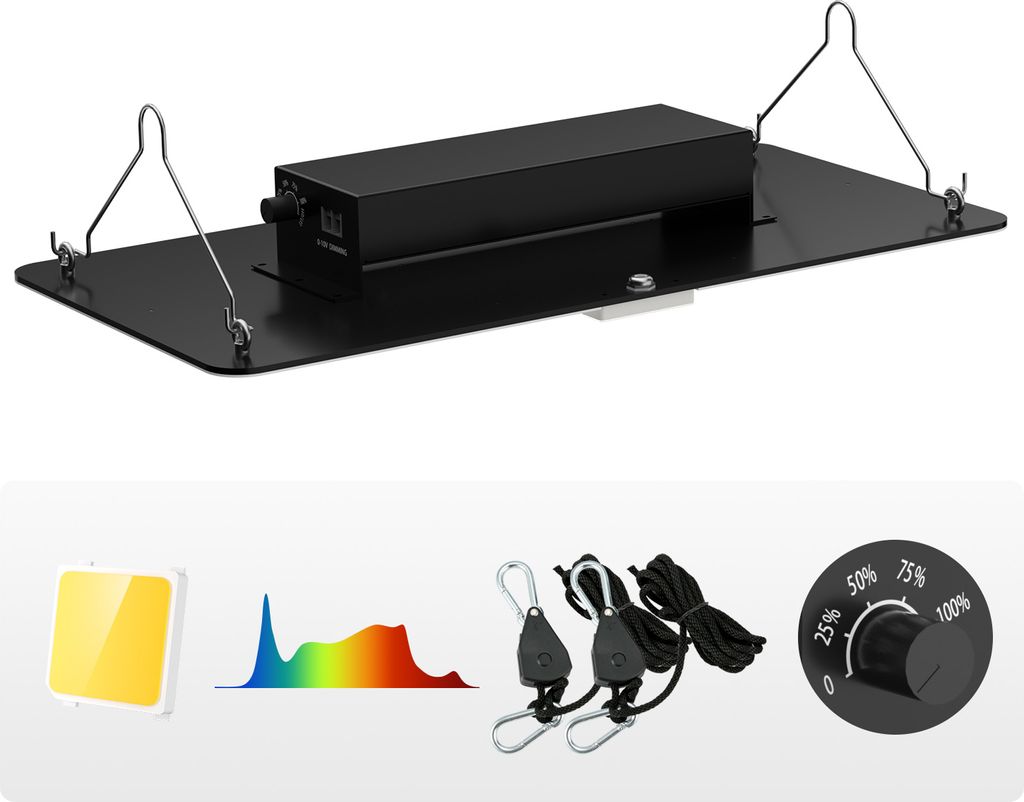 SucceBuy LED-Wachstumslicht, 200 W dimmbare Vollspektrumlampe, leistungsstarke Samsung-Dioden für Zimmerpflanzen, Setzlinge, Wachstum und Blüte, ...