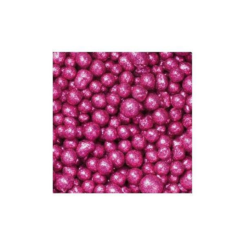 Glitter Dekoperlen, Kugeln 4-8mm pink 1L im Beutel (4,50€ / L) Season WA