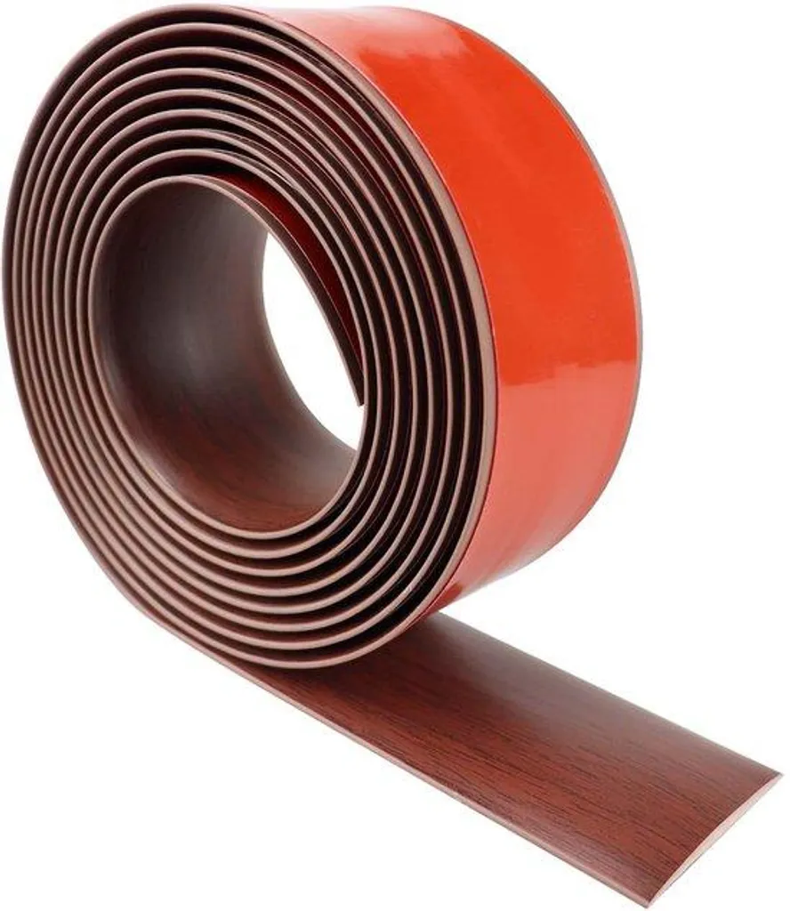 Joint de transition sol vinyle rouge bois 300 cm pour rénovation
