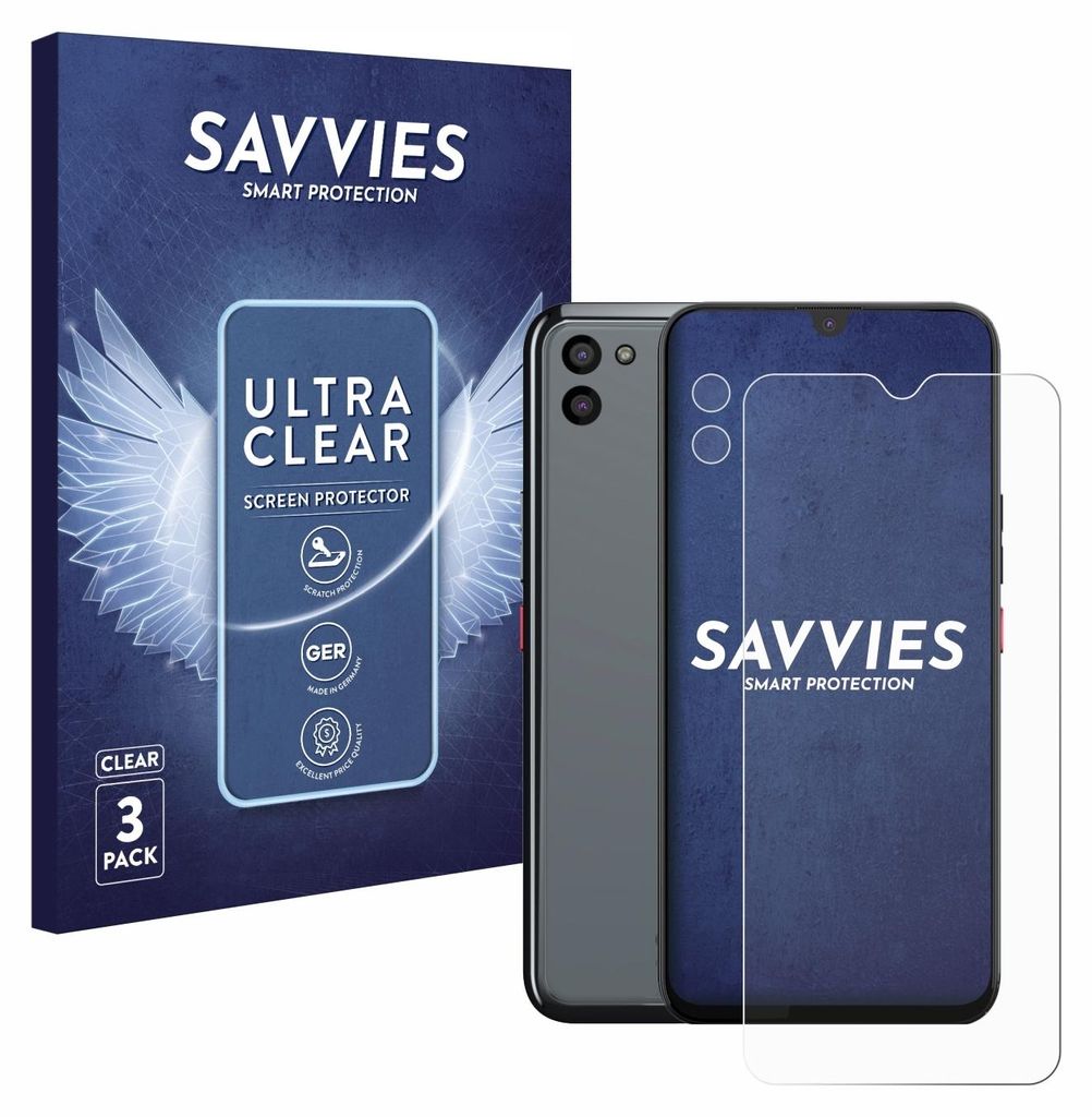 6x Für Gigaset GS5 PRO SE (Display+Kamera) Schutzfolie Savvies Displayschutz Display Schutz Folie Klar Transparent