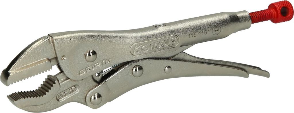KS Tools Gripzange, V-Backen, 185 mm