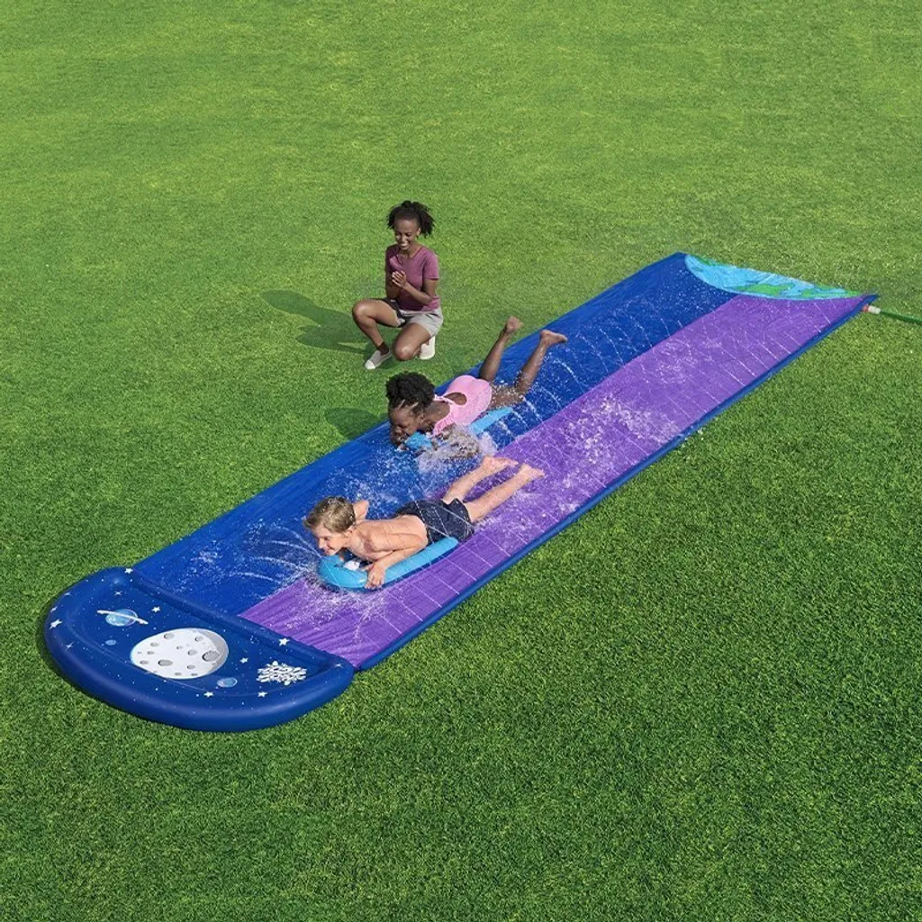 Toboggan Aquatique Lunar Launch Double : Glisse Fluide sans Accroc - 17
