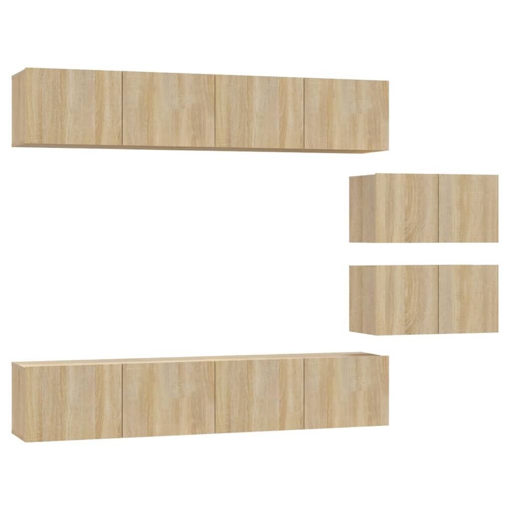 6-tlg. TV-Schrank-Set Sonoma-Eiche Holzwerkstoff