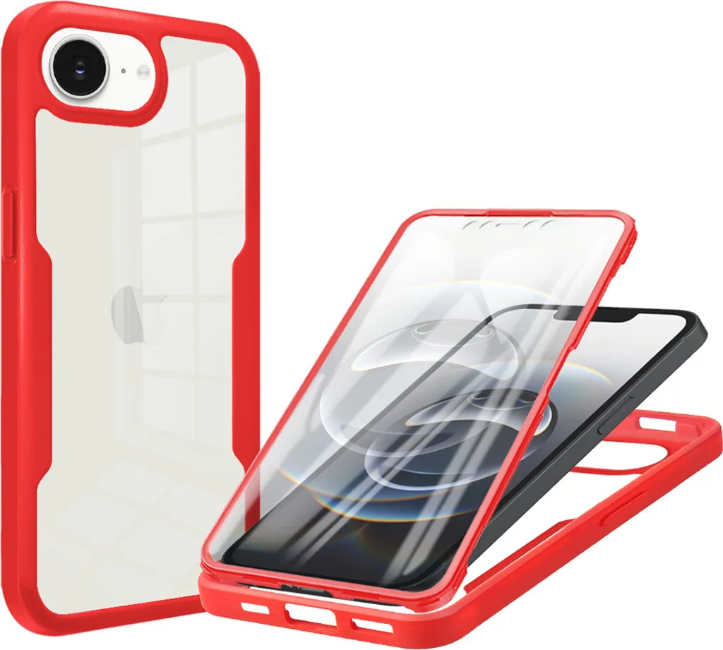 Recensione Cover Integrale Rossa per iPhone 16e Protezione Totale