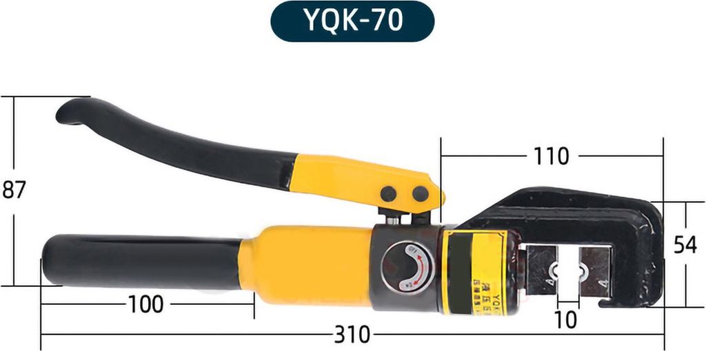 Hydraulische Crimpzange, manuelle Bedienung, Stahl-Crimpwerkzeug mit Dichtung YQK-70 (4-70)