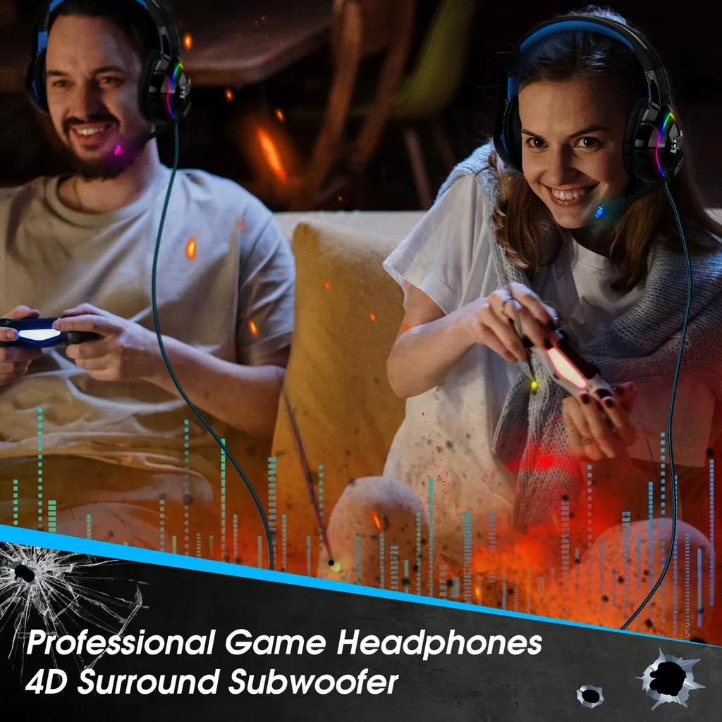 Casque de Jeu USB pour PS5 et PC idéal pour le Streaming et Multijoueur