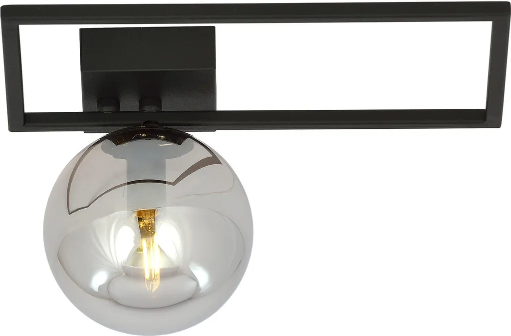 Petit luminaire de plafond noir IMAGO 1D 1xE14 finition graphite