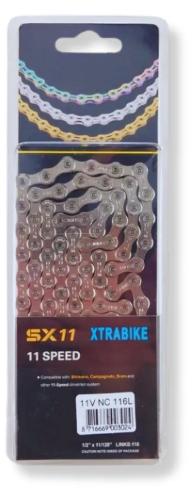 Collier Xtrabike 11V NC 116L - Chaîne de vélo 11 vitesses haute précision