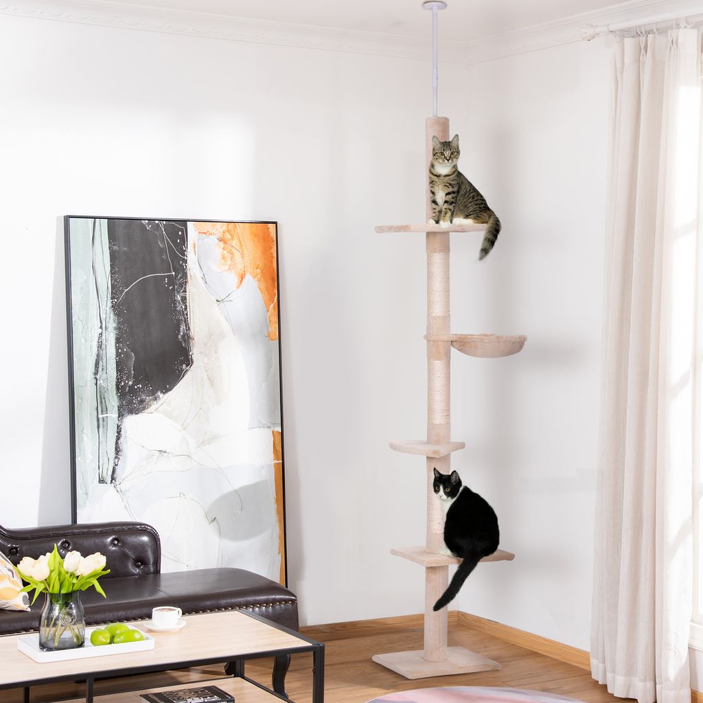 PawHut Kratzbaum Deckenhoch höhenverstellbar, stabiler Produktbild 2