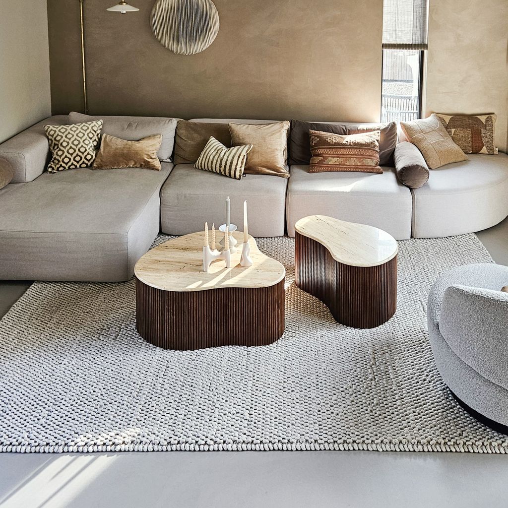 Volero - Wollteppich - Luminous Creme Meliert - 240x340 cm - Wohnzimmer, Esszimmer, Schlafzimmer - Boho, Klassik, Industrielle, Ländlich, Modern, ...