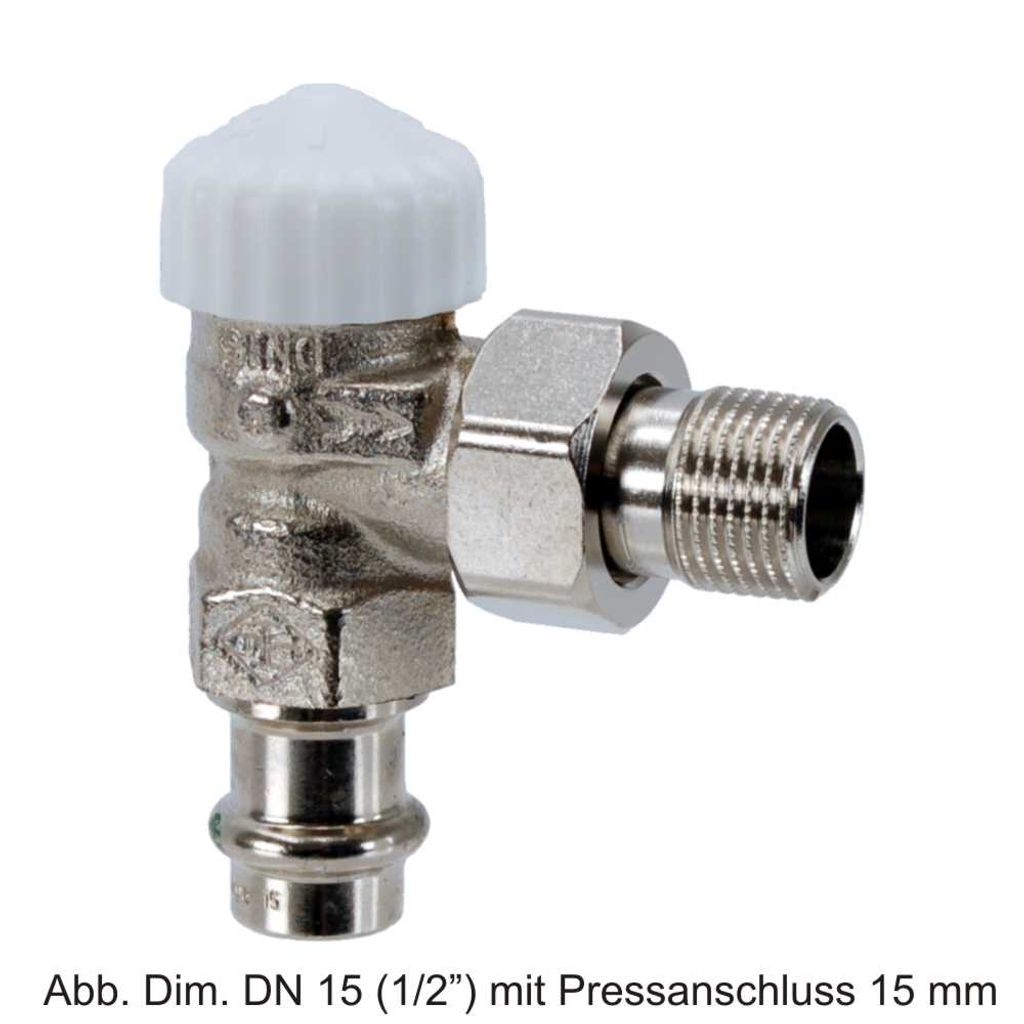 HEIMEIER Thermostat-Ventilunterteil V-exact II, Eckform, Produktbild 
