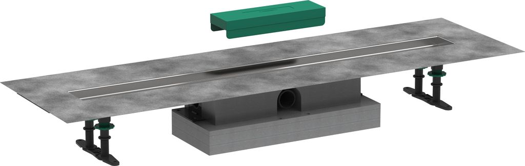 hansgrohe uBox universal Komplettset, flache Installation für Duschrinnen Fertigsets 900mm, 56019180