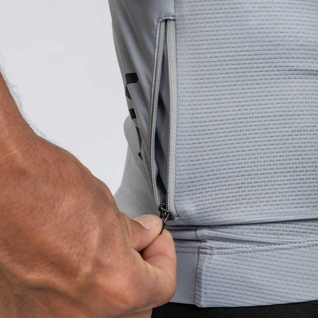 Maillot cycliste gris Suarez Solid 2.5 avec tissu technique ultra léger - 6
