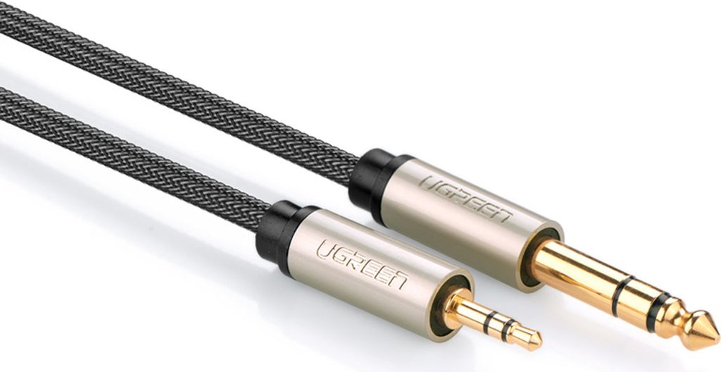 Ugreen 10625, 2 x 6,35 mm, Samec, 3,5 mm, Samec, 1 meter, Productafbeelding 