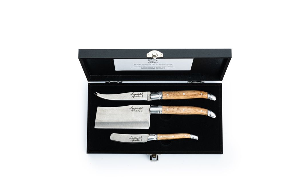 Laguiole Style de Vie Käsemesser Luxury Line Eiche - 3 Stück