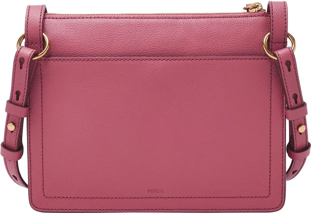 Petit Sac Crossbody Taryn Fossil Magenta en Cuir Souple avec Bandoulière