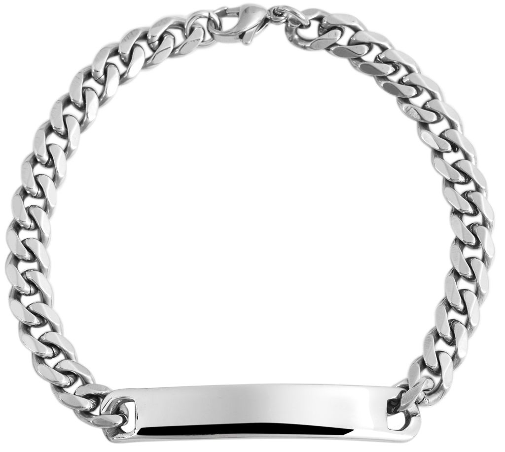 Akzent Panzerketten-Armband aus Edelstahl in silberfarbig