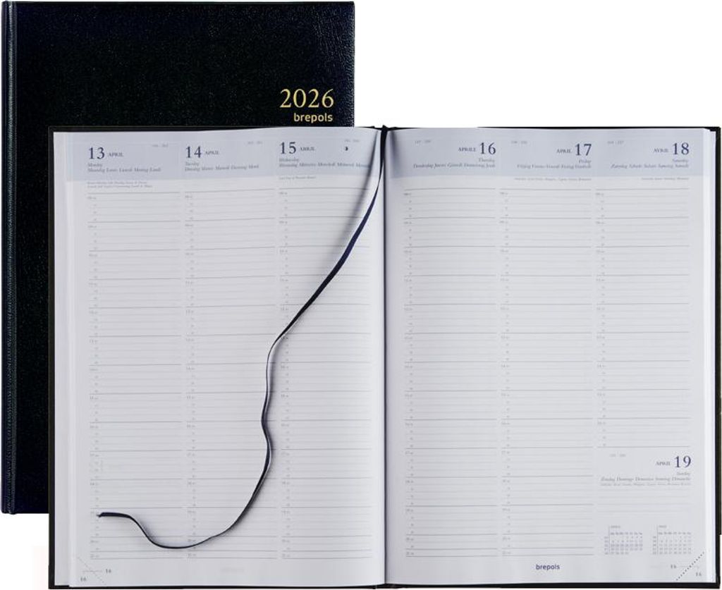 Brepols Calendrier livre "OMEGA 30" 2026 210 x 290 mm noir Image du produit 