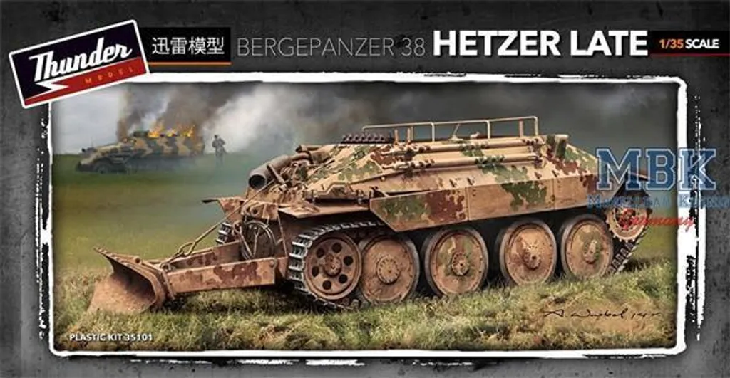 Char de dépannage 38 Hetzer Late 1/35 idéal pour diorama militaire WWII
