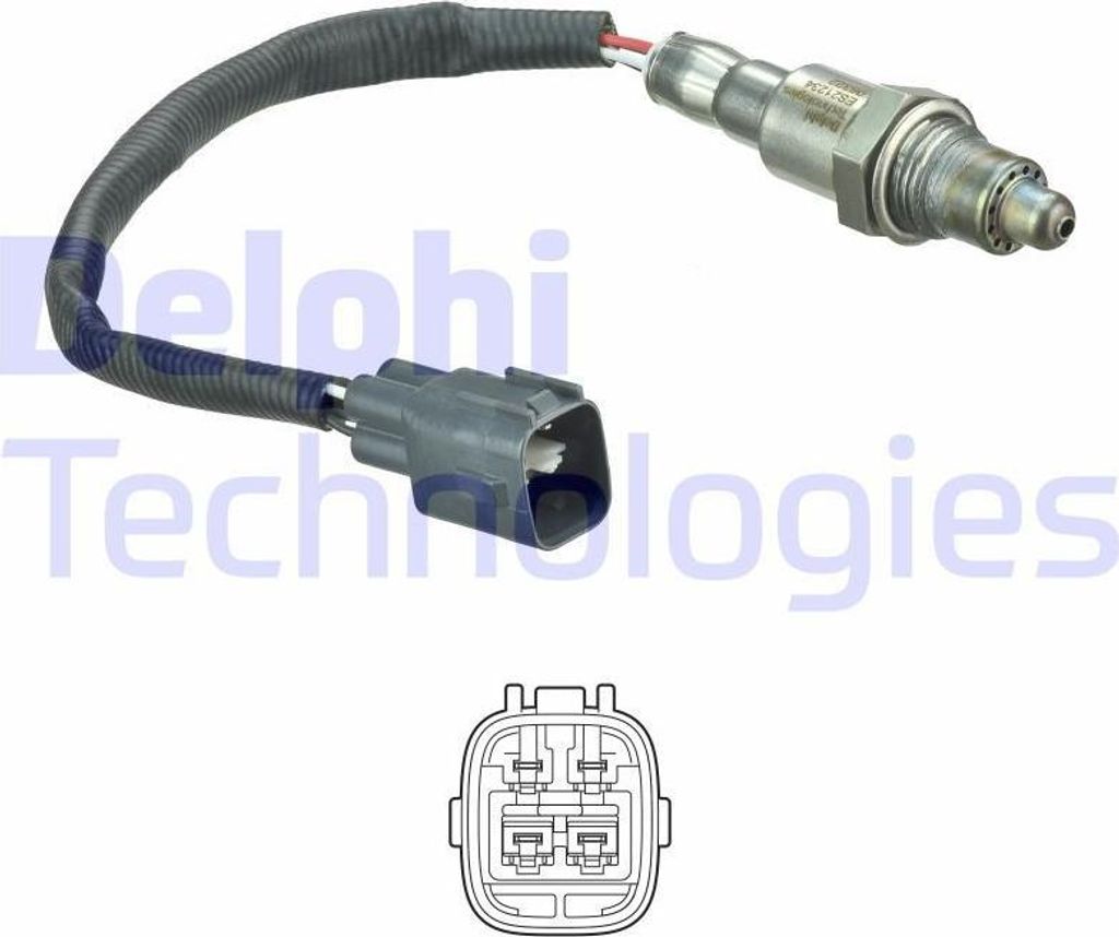 DELPHI Lambdasonde für TOYOTA Yaris Schrägheck (P13) vor-Kat Planarsonde Beheizt 195mm ES21234-12B1