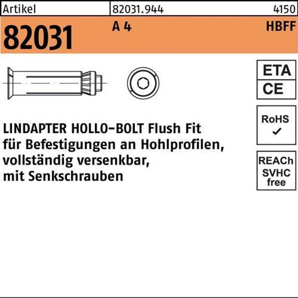 Hohlraumdübel R 82031 HBFF 08-1 ( 50/27) A 4 1 Stück