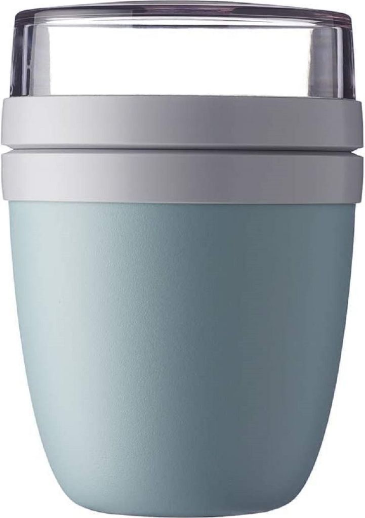 Mepal - Lunchpot Ellipse - Nordic Green – 500 ml praktischer Müslibecher, Joghurtbecher, To go Becher – Geeignet für Tiefkühler, Mikrowelle ...