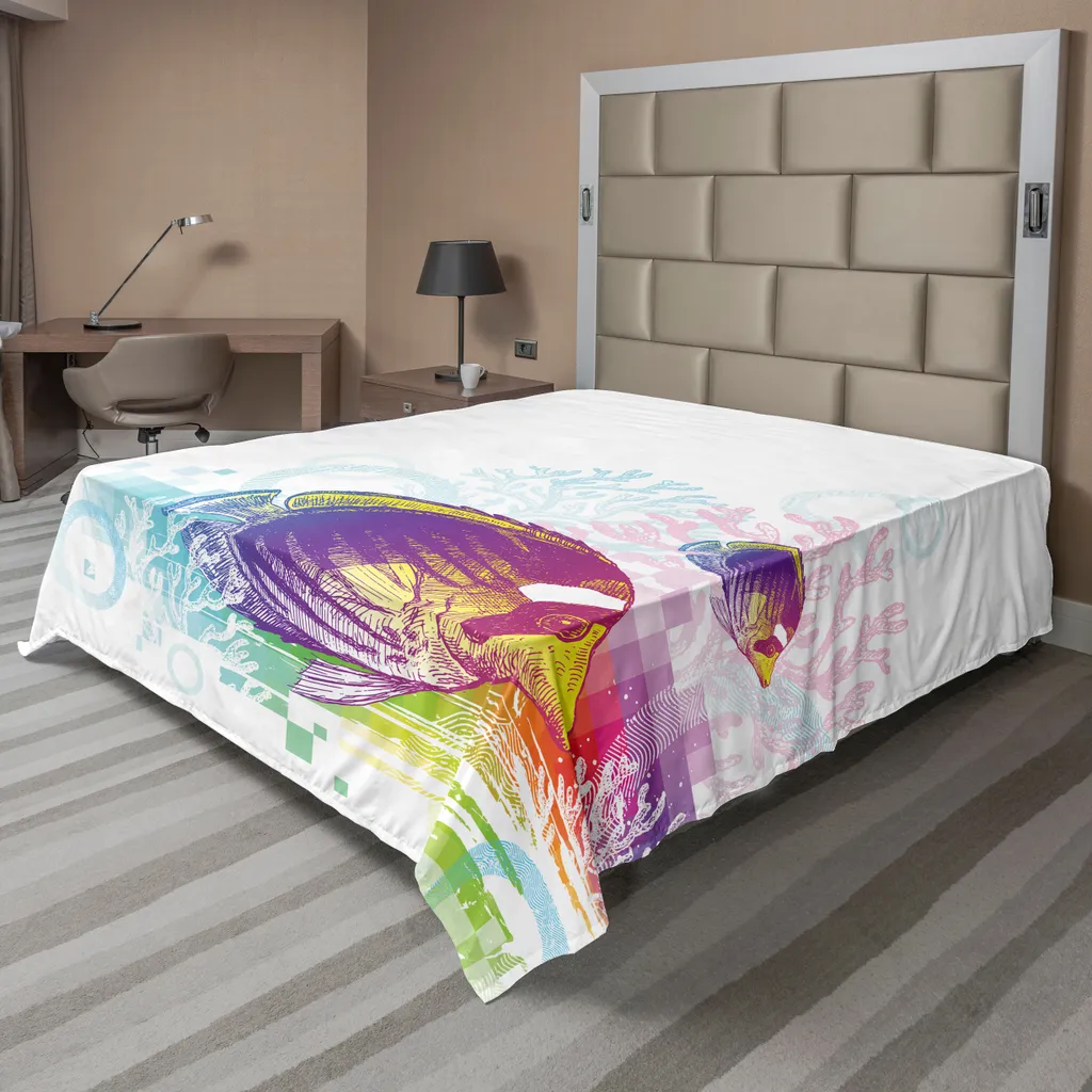 Drap plat Animaux Tropicaux ABAKUHAUS 275 x 260 cm Calmars Multicolore