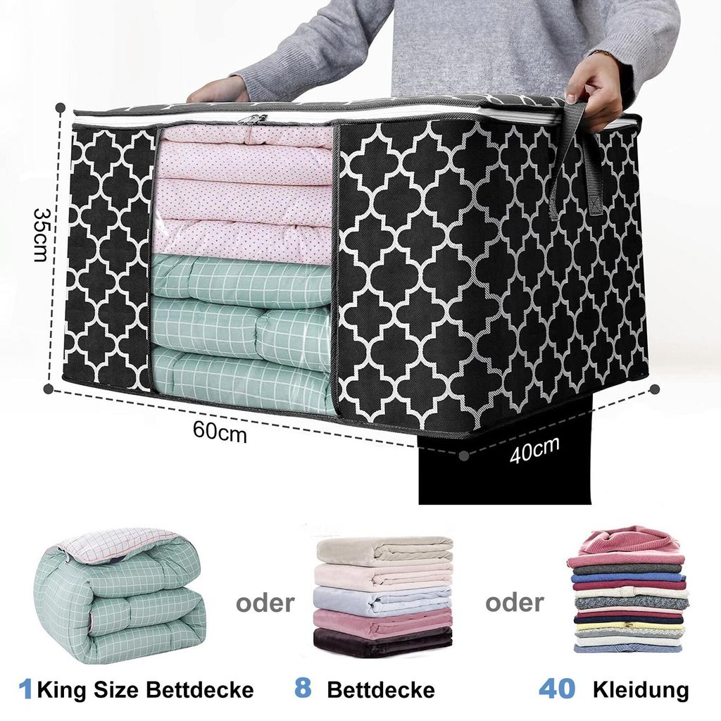 2 Stück Aufbewahrungstasche Kleidung Bettdecken Produktbild 2